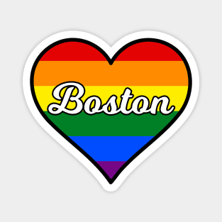 Boston Massachusetts Gay Pride Heart Magnet