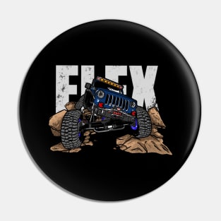 Dark Blue Jeep Flex Pin