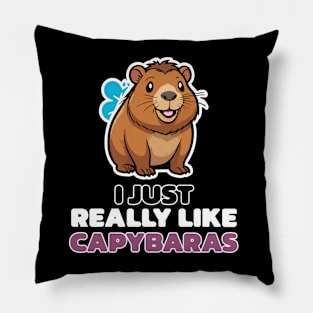 Capybara Enthusiast - I Just Really Like Capybaras Pillow