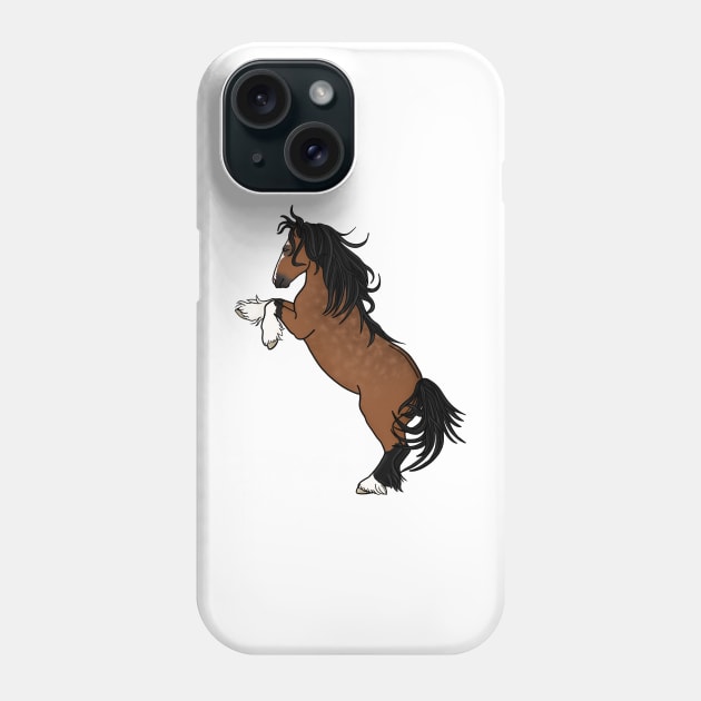 Bay Rearing Gypsy Vanner Phone Case by Ory Photography Designs