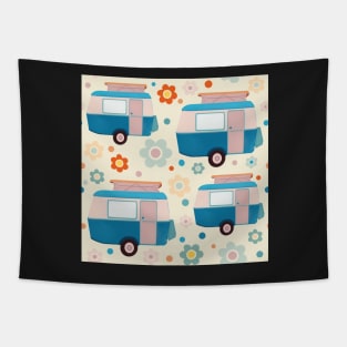 Bright Daisy Dot Vintage Caravan Pattern Tapestry