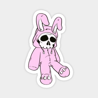 Skull Bunny Pink Dead Bunny Costume Skeleton Magnet