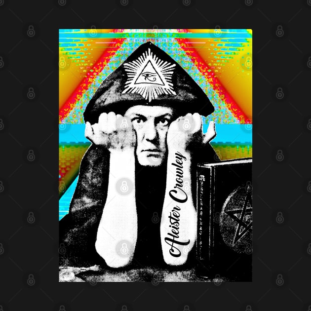 Aleister Crowley Psychedelic Art Print Design by DankFutura