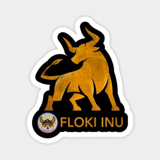 Bull Market Floki Inu Coin Mission To The Moon Floki Army Vintage Crypto Token Cryptocurrency Wallet Birthday Gift For Men Women Kids Magnet