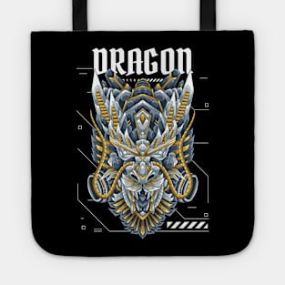 Dragon Mecha Silver Tote