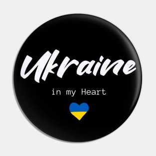 Ukraine in my Heart Pin