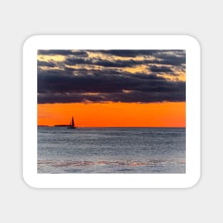 Sailing at Sunset Magnet