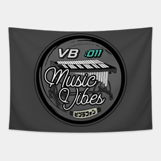 Retro Vibraphone Musical Vibes of A Vibraphonist - Playing Sets of Vibes Percussion Instrument Tapestry