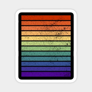 Vintage Distressed Gay Pride Colors Magnet