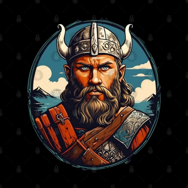 Viking Warrior Art by VivaLaRetro