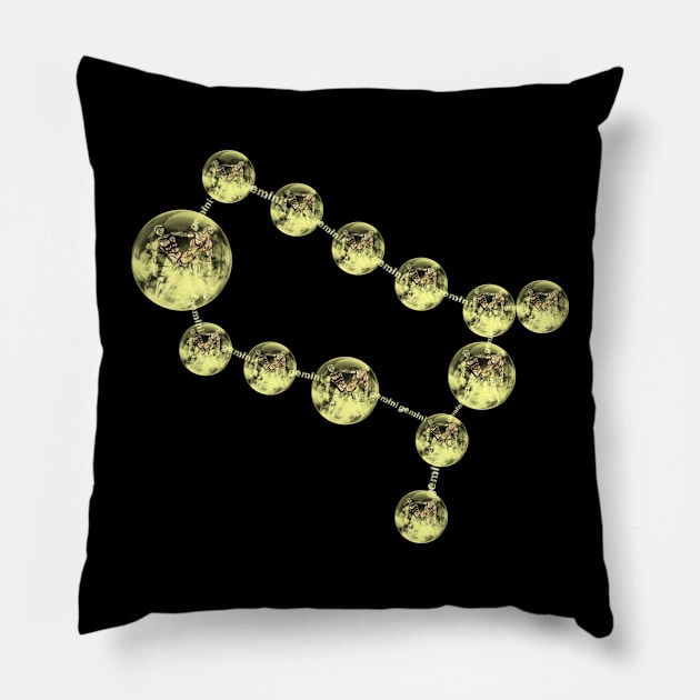 New Gemini zodiac constellation Pillow by INDONESIA68