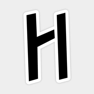 H – Greek Mythology - Black Letter H Magnet