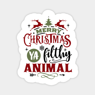 Merry Christmas Ya Filthy Animal - Holiday Nostalgia Magnet