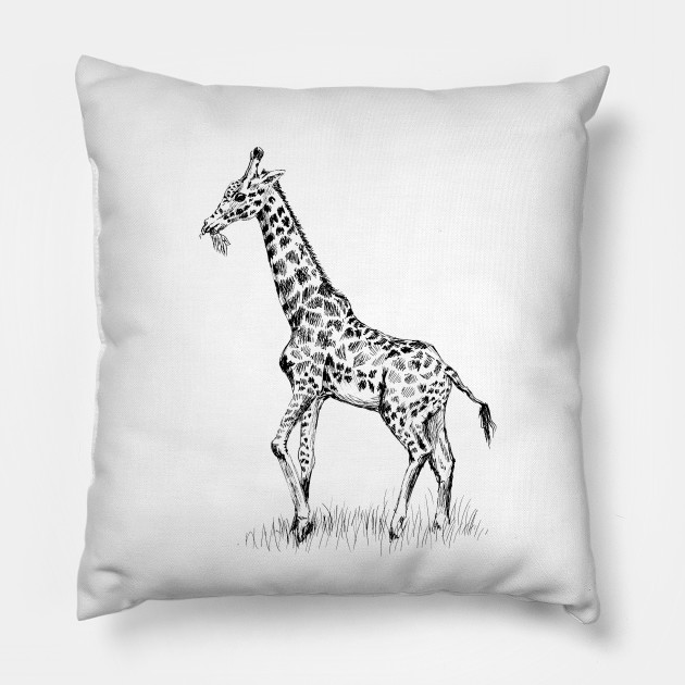 Giraffe Print Giraffe Pillow Teepublic