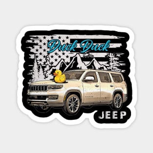 Jeep Wagoneer Car Form Vintage Artwork Magnet