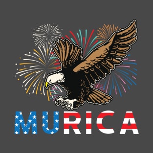 4th of July Eagle Freedom Murica Merica USA Independence Day T-Shirt