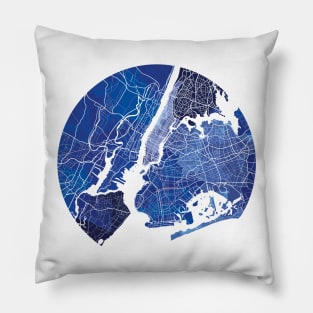 New York City Map Pillow