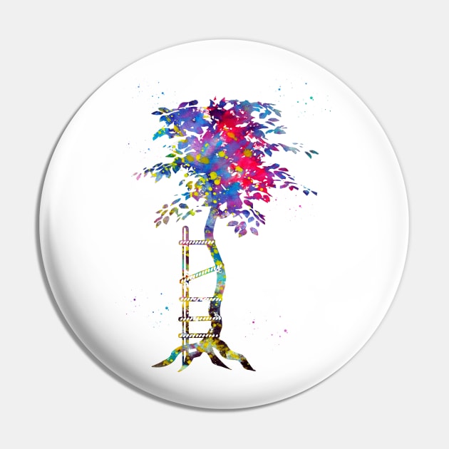Crooked Tree Pin by erzebeth
