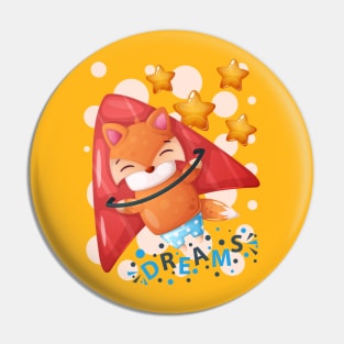 Flying Fox Has Dreams Pin