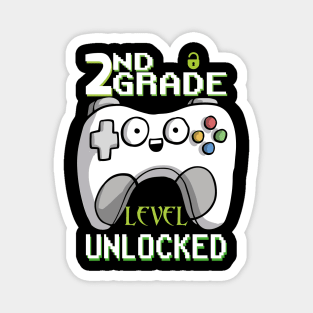 2nd Grade Level Unlocked Video Game Back to School Boys Magnet