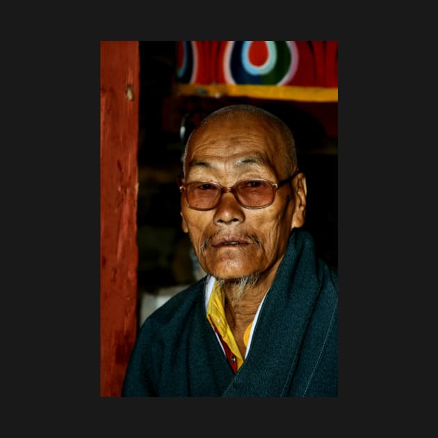 Old Man with a Beard, Bhutan by Carole-Anne