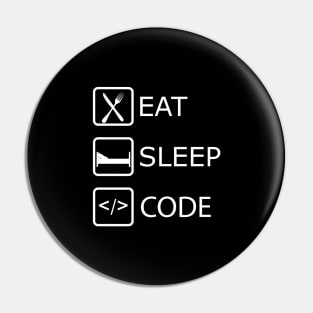 Coder - Eat Sleep Code Pin