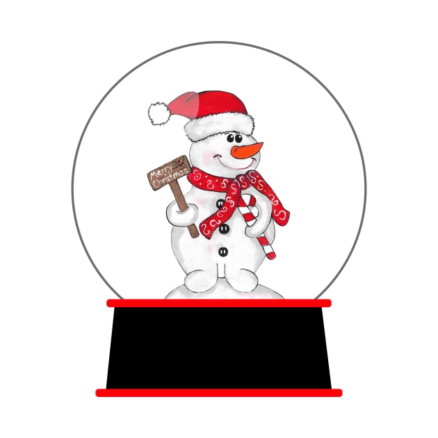 CHRISTMAS Snowman Snowglobe by SartorisArt1