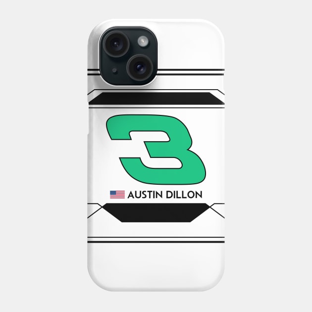 Austin Dillon #3 2023 NASCAR Design Phone Case by AR Designs 