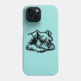 Sleeping Schnauzer Dog Phone Case