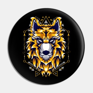 wolf vintage classic retro Pin