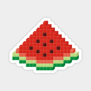 Watermelon Pixel Art Magnet