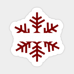 Latvian flag winter snowflake Magnet