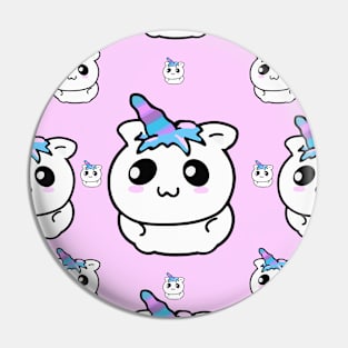 Bubblegum Happy Unicornia Ball; Pink Unicorn pattern; From: Unicornia Ball Collection Pin