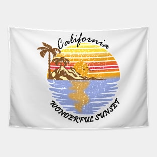 California sunset Tapestry