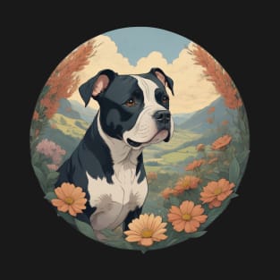 Black And White Pitbull T-Shirt