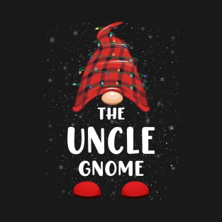 Uncle Gnome Red Buffalo Plaid Christmas Pajama Matching Family T-Shirt
