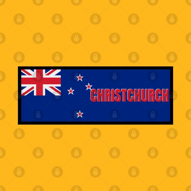 Christchurch City in New Zealand Flag by aybe7elf