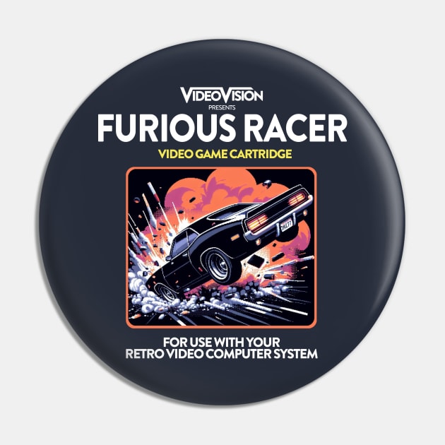 Furious Racer 80s Game Pin by PopCultureShirts