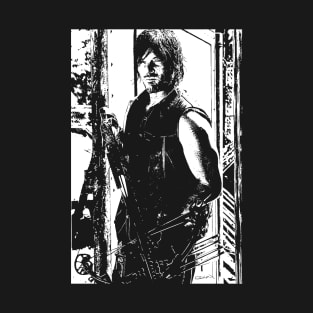 Daryl Dixon White Bright Mono T-Shirt