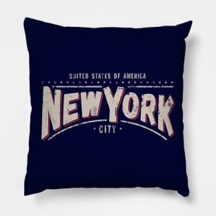 Retro Vintage New York USA Pillow