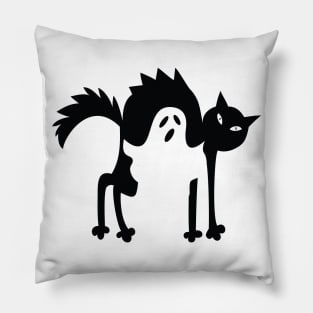 Halloween ghost cat Pillow