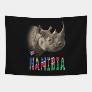 Love Namibia Black Rhino Tapestry