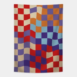 Groovy Waves and Squares - Colorful IV Tapestry