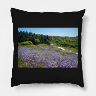 Lupine flowers on a hillside Pillow