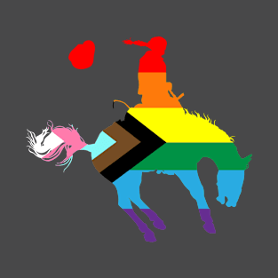 Bronco Rider 2: Queer Pride Flag T-Shirt