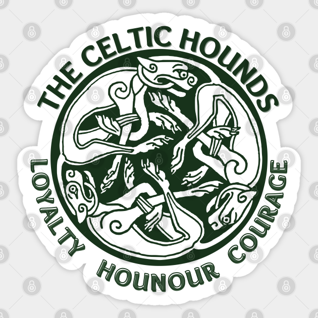 Celtic Hounds Symbolism - Celtic Hounds - Sticker