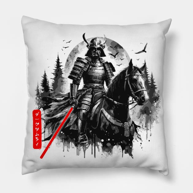 Dark Samurai Pillow by Ikibrai