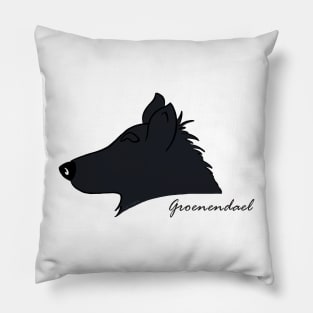 Groenendael silhouette Pillow