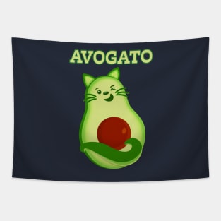 Avocado Keto Kitty Cat Winks At You Tapestry