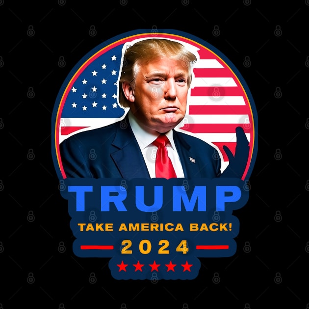 Donald Trump 2024 Take America Back Election by masterpiecesai